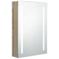 vidaXL LED-Bad-Spiegelschrank Eichenoptik 50x13x70 cm vidaXL LED-Bad-Spiegelschrank Eichenoptik 50x13x70 cm