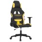 Gaming-Stuhl mit Massagefunktion Schwarz und Gelb Stoff Gaming-Stuhl mit Massagefunktion Schwarz und Gelb Stoff