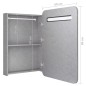 vidaXL LED-Bad-Spiegelschrank Betongrau 60x11x80 cm vidaXL LED-Bad-Spiegelschrank Betongrau 60x11x80 cm