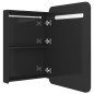 vidaXL LED-Bad-Spiegelschrank Glänzendes Schwarz 60x11x80 cm vidaXL LED-Bad-Spiegelschrank Glänzendes Schwarz 60x11x80 cm