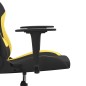 Gaming-Stuhl mit Massagefunktion Schwarz und Gelb Stoff Gaming-Stuhl mit Massagefunktion Schwarz und Gelb Stoff