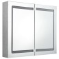 vidaXL LED-Spiegelschrank fürs Bad Betongrau 80x12x68 cm vidaXL LED-Spiegelschrank fürs Bad Betongrau 80x12x68 cm
