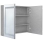 vidaXL LED-Spiegelschrank fürs Bad Betongrau 80x12x68 cm vidaXL LED-Spiegelschrank fürs Bad Betongrau 80x12x68 cm