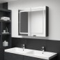 vidaXL LED-Spiegelschrank fürs Bad Glänzend Schwarz 80x12x68 cm vidaXL LED-Spiegelschrank fürs Bad Glänzend Schwarz 80x12x68 cm