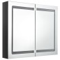 vidaXL LED-Spiegelschrank fürs Bad Glänzend Schwarz 80x12x68 cm vidaXL LED-Spiegelschrank fürs Bad Glänzend Schwarz 80x12x68 cm