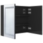 vidaXL LED-Spiegelschrank fürs Bad Glänzend Schwarz 80x12x68 cm vidaXL LED-Spiegelschrank fürs Bad Glänzend Schwarz 80x12x68 cm