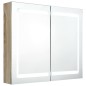 vidaXL LED-Spiegelschrank fürs Bad Eichen-Optik 80x12x68 cm vidaXL LED-Spiegelschrank fürs Bad Eichen-Optik 80x12x68 cm
