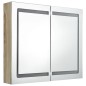 vidaXL LED-Spiegelschrank fürs Bad Eichen-Optik 80x12x68 cm vidaXL LED-Spiegelschrank fürs Bad Eichen-Optik 80x12x68 cm