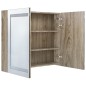 vidaXL LED-Spiegelschrank fürs Bad Eichen-Optik 80x12x68 cm vidaXL LED-Spiegelschrank fürs Bad Eichen-Optik 80x12x68 cm