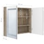 vidaXL LED-Spiegelschrank fürs Bad Weiß und Eichen-Optik 80x12x68 cm vidaXL LED-Spiegelschrank fürs Bad Weiß und Eichen-Optik 80x12x68 cm