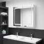 vidaXL LED-Spiegelschrank fürs Bad Glänzend Weiß 80x12x68 cm vidaXL LED-Spiegelschrank fürs Bad Glänzend Weiß 80x12x68 cm