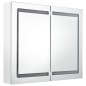 vidaXL LED-Spiegelschrank fürs Bad Glänzend Weiß 80x12x68 cm vidaXL LED-Spiegelschrank fürs Bad Glänzend Weiß 80x12x68 cm