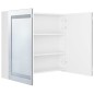 vidaXL LED-Spiegelschrank fürs Bad Glänzend Weiß 80x12x68 cm vidaXL LED-Spiegelschrank fürs Bad Glänzend Weiß 80x12x68 cm