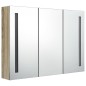 vidaXL LED-Bad-Spiegelschrank 89x14x62 cm Eichen-Optik vidaXL LED-Bad-Spiegelschrank 89x14x62 cm Eichen-Optik