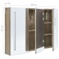 vidaXL LED-Bad-Spiegelschrank 89x14x62 cm Eichen-Optik vidaXL LED-Bad-Spiegelschrank 89x14x62 cm Eichen-Optik