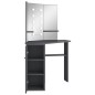 vidaXL Eck-Schminktisch mit LED Grau 111x54x141,5 cm vidaXL Eck-Schminktisch mit LED Grau 111x54x141,5 cm