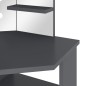 vidaXL Eck-Schminktisch mit LED Grau 111x54x141,5 cm vidaXL Eck-Schminktisch mit LED Grau 111x54x141,5 cm