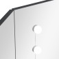 vidaXL Eck-Schminktisch mit LED Grau 111x54x141,5 cm vidaXL Eck-Schminktisch mit LED Grau 111x54x141,5 cm