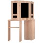 vidaXL Eck-Schminktisch mit LED Eichen-Optik 111x54x141,5 cm vidaXL Eck-Schminktisch mit LED Eichen-Optik 111x54x141,5 cm