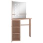 vidaXL Eck-Schminktisch mit LED Eichen-Optik 111x54x141,5 cm vidaXL Eck-Schminktisch mit LED Eichen-Optik 111x54x141,5 cm