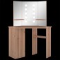 vidaXL Eck-Schminktisch mit LED Eichen-Optik 111x54x141,5 cm vidaXL Eck-Schminktisch mit LED Eichen-Optik 111x54x141,5 cm