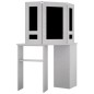 vidaXL Eck-Schminktisch mit LED Betongrau 111x54x141,5 cm vidaXL Eck-Schminktisch mit LED Betongrau 111x54x141,5 cm