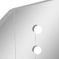 vidaXL Eck-Schminktisch mit LED Betongrau 111x54x141,5 cm vidaXL Eck-Schminktisch mit LED Betongrau 111x54x141,5 cm