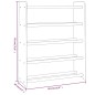 vidaXL Schuhregal Braun 65x24x81 cm Holzwerkstoff vidaXL Schuhregal Braun 65x24x81 cm Holzwerkstoff