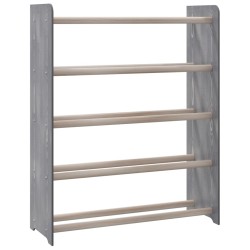 vidaXL Schuhregal Grau 65x24x81 cm Holzwerkstoff