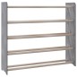 vidaXL Schuhregal Grau 90x24x81 cm Holzwerkstoff vidaXL Schuhregal Grau 90x24x81 cm Holzwerkstoff