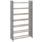 vidaXL Schuhregal Grau 65x24x117 cm Holzwerkstoff vidaXL Schuhregal Grau 65x24x117 cm Holzwerkstoff
