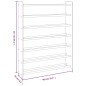 vidaXL Schuhregal Grau 90x24x117 cm Holzwerkstoff vidaXL Schuhregal Grau 90x24x117 cm Holzwerkstoff