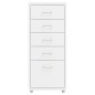 vidaXL Aktenschrank mit Rollen Weiß 28x41x69 cm Metall vidaXL Aktenschrank mit Rollen Weiß 28x41x69 cm Metall