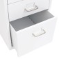 vidaXL Aktenschrank mit Rollen Weiß 28x41x69 cm Metall vidaXL Aktenschrank mit Rollen Weiß 28x41x69 cm Metall