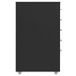 vidaXL Aktenschrank mit Rollen Schwarz 28x41x69 cm Metall vidaXL Aktenschrank mit Rollen Schwarz 28x41x69 cm Metall
