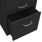 vidaXL Aktenschrank mit Rollen Schwarz 28x41x69 cm Metall vidaXL Aktenschrank mit Rollen Schwarz 28x41x69 cm Metall