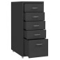 vidaXL Aktenschrank mit Rollen Anthrazit 28x41x69 cm Metall vidaXL Aktenschrank mit Rollen Anthrazit 28x41x69 cm Metall