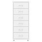 vidaXL Aktenschrank mit Rollen Weiß 28x41x69 cm Metall vidaXL Aktenschrank mit Rollen Weiß 28x41x69 cm Metall