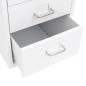 vidaXL Aktenschrank mit Rollen Weiß 28x41x69 cm Metall vidaXL Aktenschrank mit Rollen Weiß 28x41x69 cm Metall