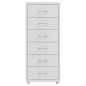 vidaXL Aktenschrank mit Rollen Grau 28x41x69 cm Metall vidaXL Aktenschrank mit Rollen Grau 28x41x69 cm Metall