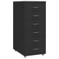 vidaXL Aktenschrank mit Rollen Schwarz 28x41x69 cm Metall vidaXL Aktenschrank mit Rollen Schwarz 28x41x69 cm Metall