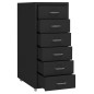 vidaXL Aktenschrank mit Rollen Schwarz 28x41x69 cm Metall vidaXL Aktenschrank mit Rollen Schwarz 28x41x69 cm Metall