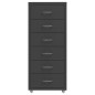vidaXL Aktenschrank mit Rollen Anthrazit 28x41x69 cm Metall vidaXL Aktenschrank mit Rollen Anthrazit 28x41x69 cm Metall
