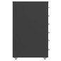 vidaXL Aktenschrank mit Rollen Anthrazit 28x41x69 cm Metall vidaXL Aktenschrank mit Rollen Anthrazit 28x41x69 cm Metall