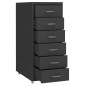 vidaXL Aktenschrank mit Rollen Anthrazit 28x41x69 cm Metall vidaXL Aktenschrank mit Rollen Anthrazit 28x41x69 cm Metall