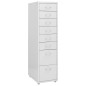 vidaXL Aktenschrank mit Rollen Grau 28x41x109 cm Metall vidaXL Aktenschrank mit Rollen Grau 28x41x109 cm Metall