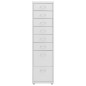 vidaXL Aktenschrank mit Rollen Grau 28x41x109 cm Metall vidaXL Aktenschrank mit Rollen Grau 28x41x109 cm Metall