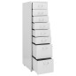 vidaXL Aktenschrank mit Rollen Grau 28x41x109 cm Metall vidaXL Aktenschrank mit Rollen Grau 28x41x109 cm Metall