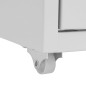 vidaXL Aktenschrank mit Rollen Grau 28x41x109 cm Metall vidaXL Aktenschrank mit Rollen Grau 28x41x109 cm Metall