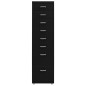 vidaXL Aktenschrank mit Rollen Schwarz 28x41x109 cm Metall vidaXL Aktenschrank mit Rollen Schwarz 28x41x109 cm Metall